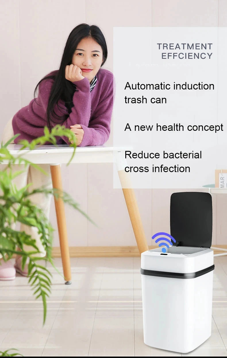 13L Smart Touch Kitchen Trash Bin - Ongo24