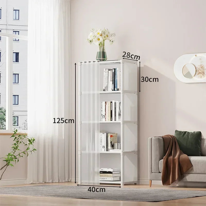 6/5 Layers Dustproof Wardrobe Storage Cabinet Bookshelf - Ongo24