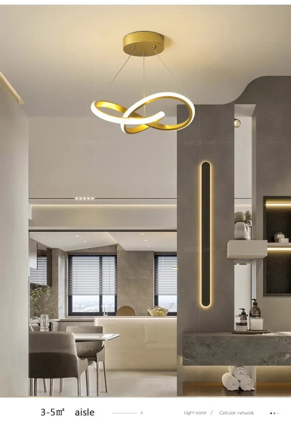 Nordic Gold LED Pendant Light - Ongo24