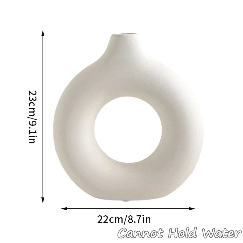 Imitation Ceramic White Vase - Ongo24