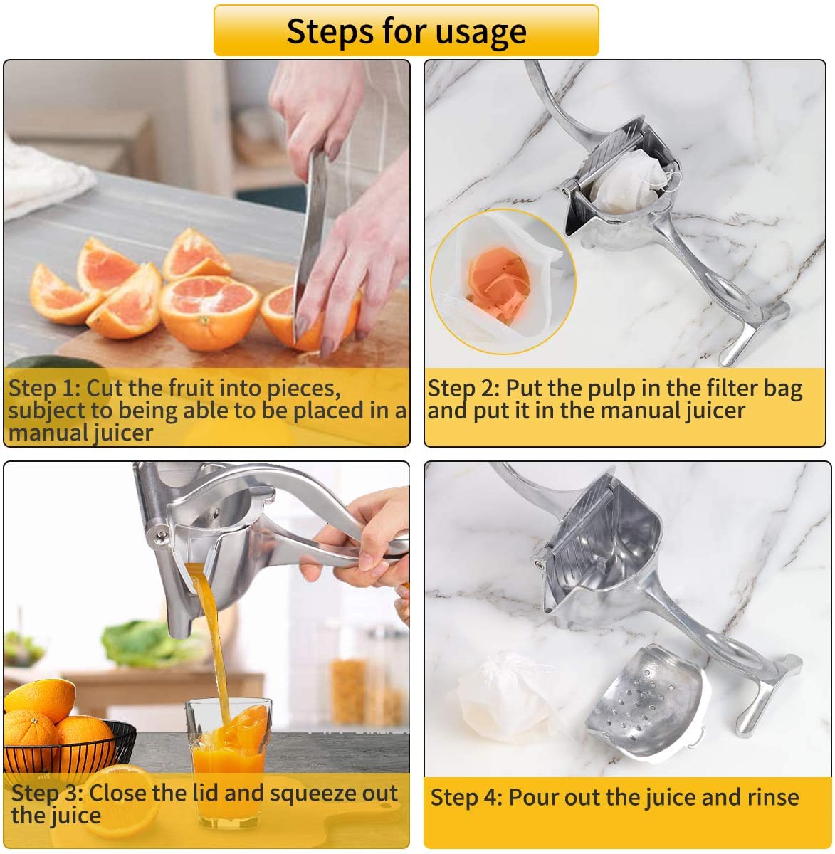 Manual Aluminum Alloy Juice Squeezer - Ongo24