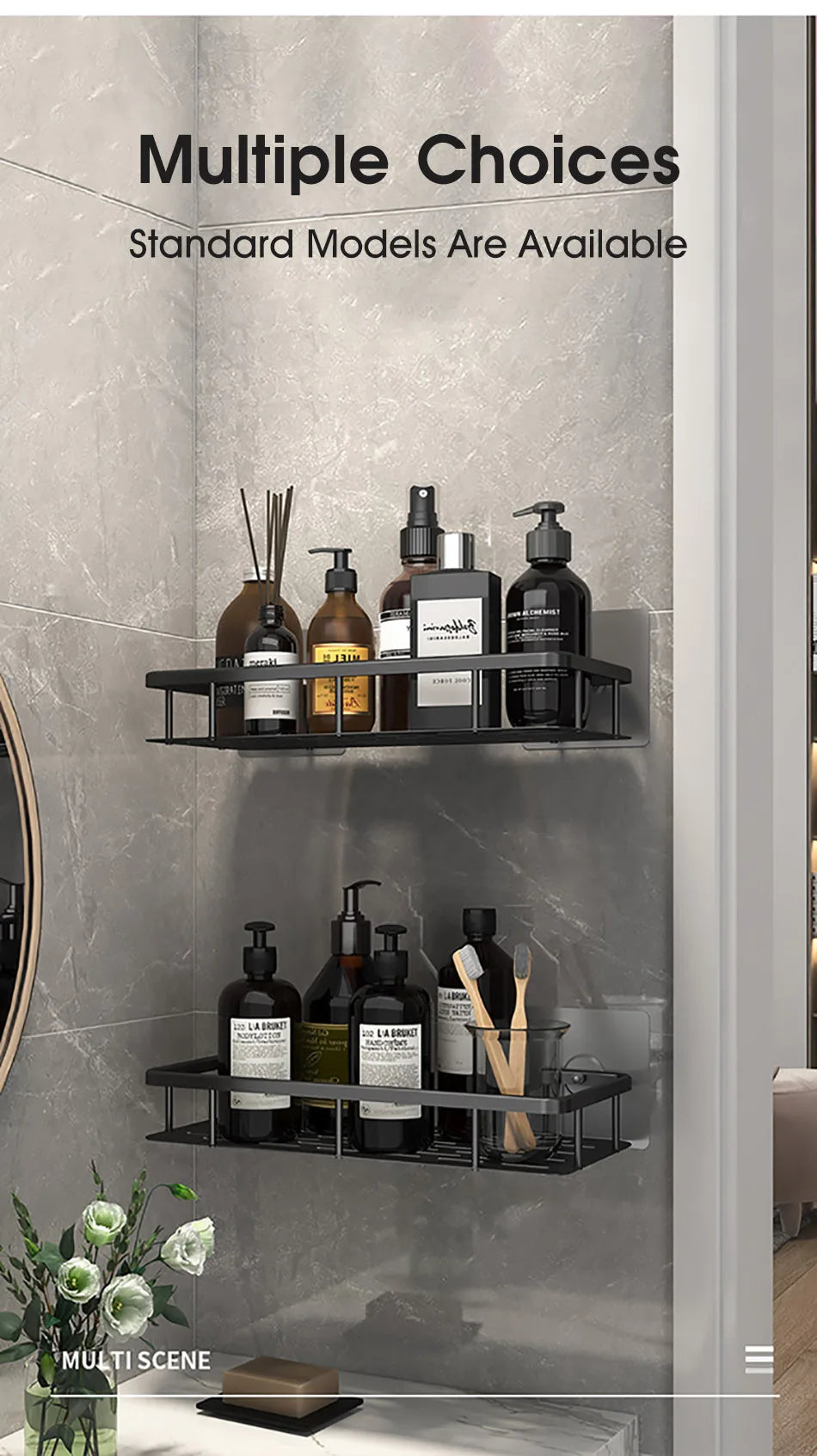 No Drill Wall Mount Bathroom Corner Shelf - Ongo24