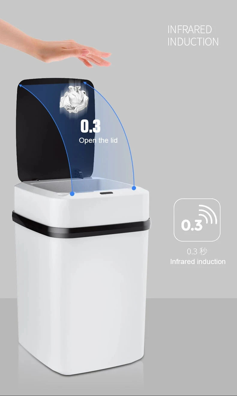 13L Smart Touch Kitchen Trash Bin - Ongo24