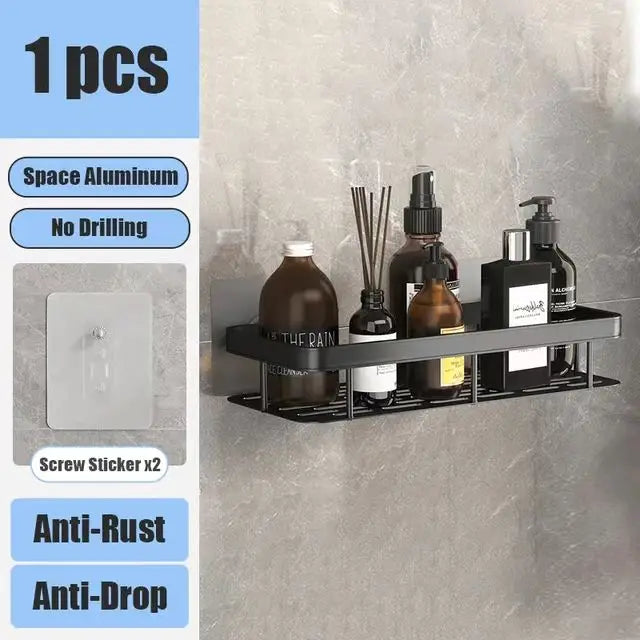No Drill Wall Mounted Bathroom Shelf - Ongo24