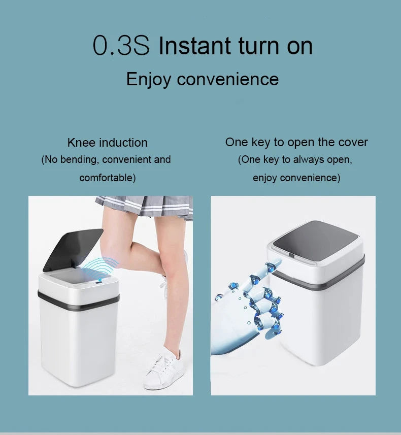 13L Smart Touch Kitchen Trash Bin - Ongo24