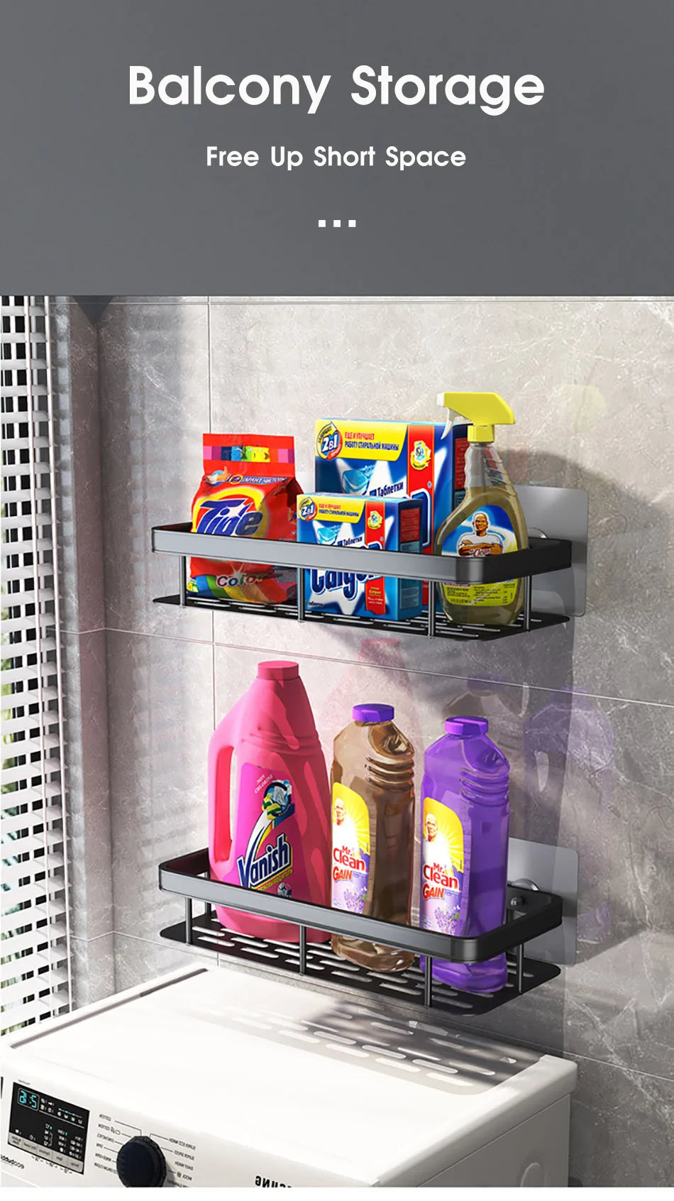 No Drill Wall Mount Bathroom Corner Shelf - Ongo24