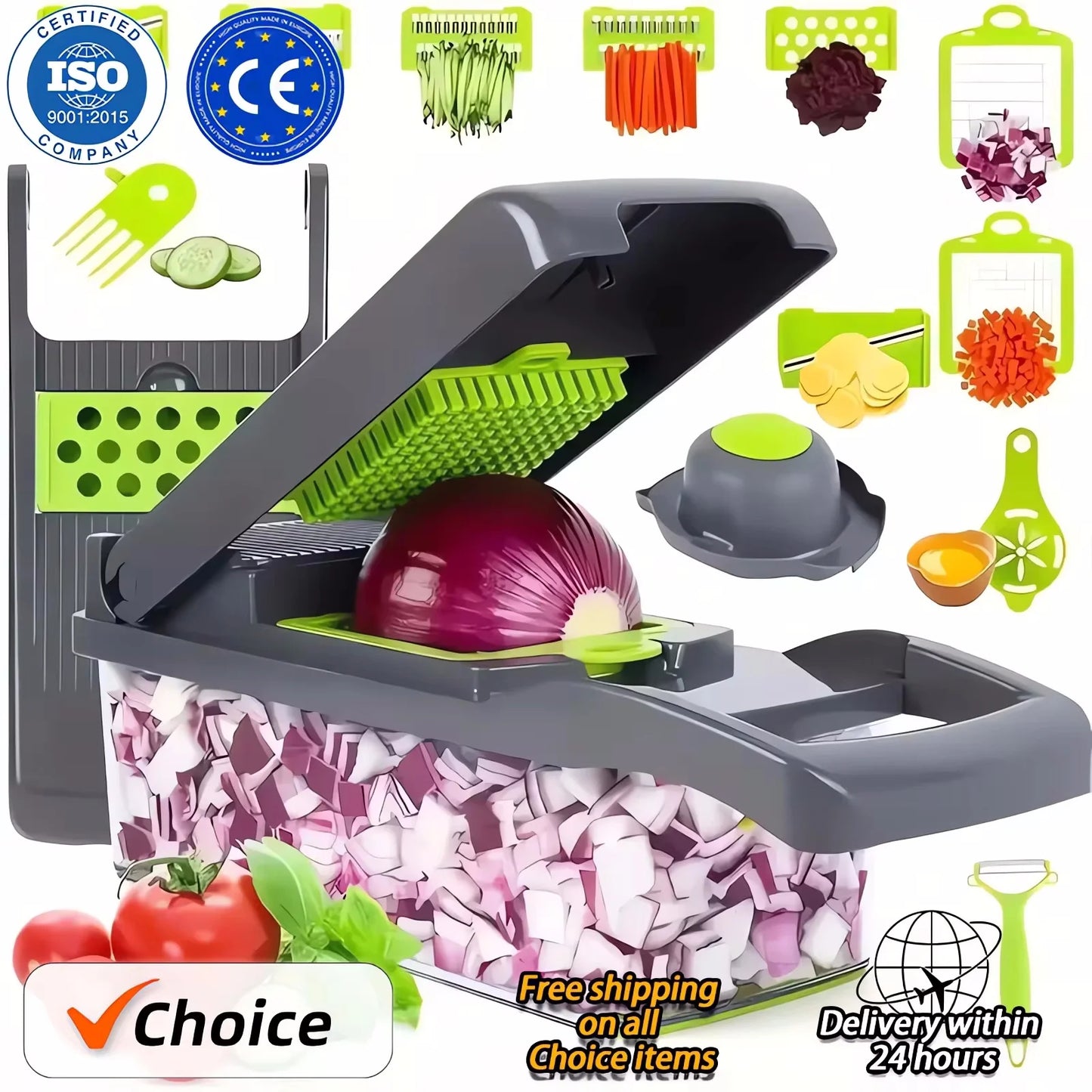 14-in-1 Multifunctional Vegetable Chopper - Ongo24