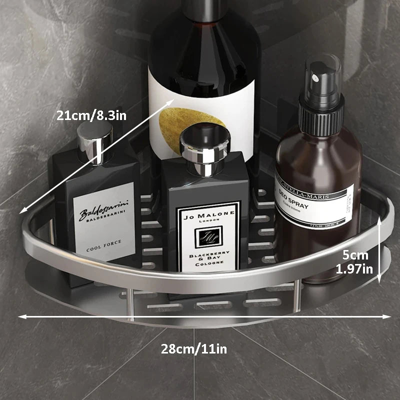 No Drill Wall Mount Bathroom Corner Shelf - Ongo24
