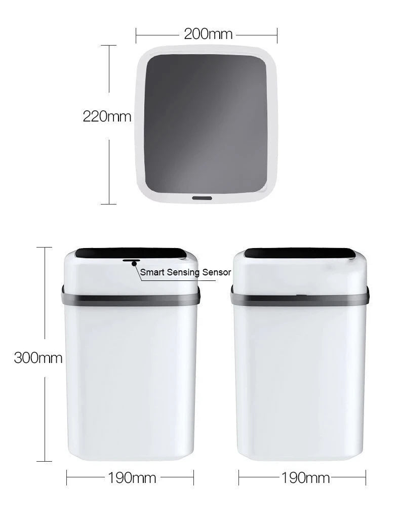 13L Smart Touch Kitchen Trash Bin - Ongo24