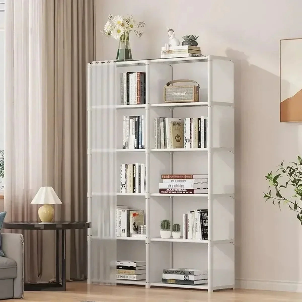 6/5 Layers Dustproof Wardrobe Storage Cabinet Bookshelf - Ongo24