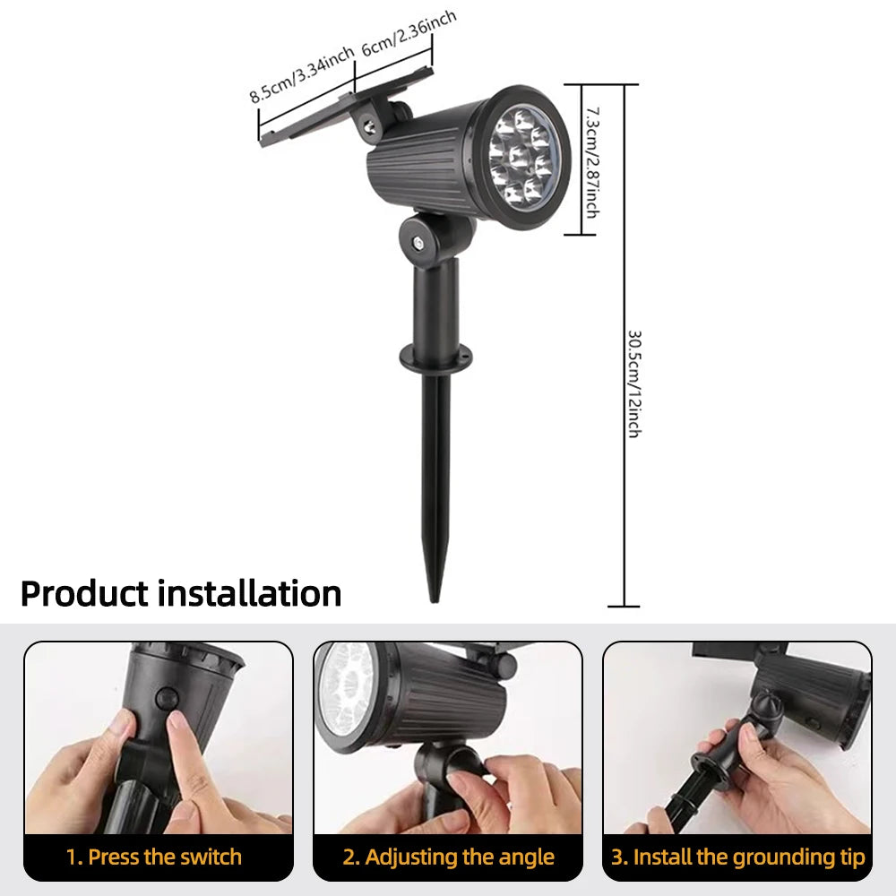9 LED Solar Spot Lights - Ongo24