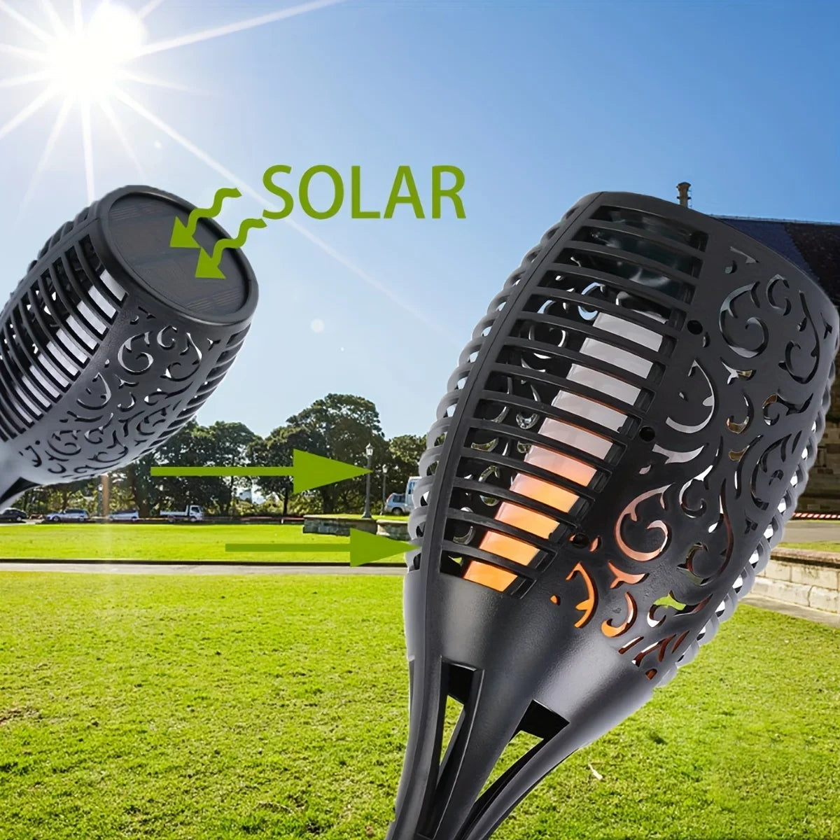 12LED Solar Flame Torch Light - Ongo24