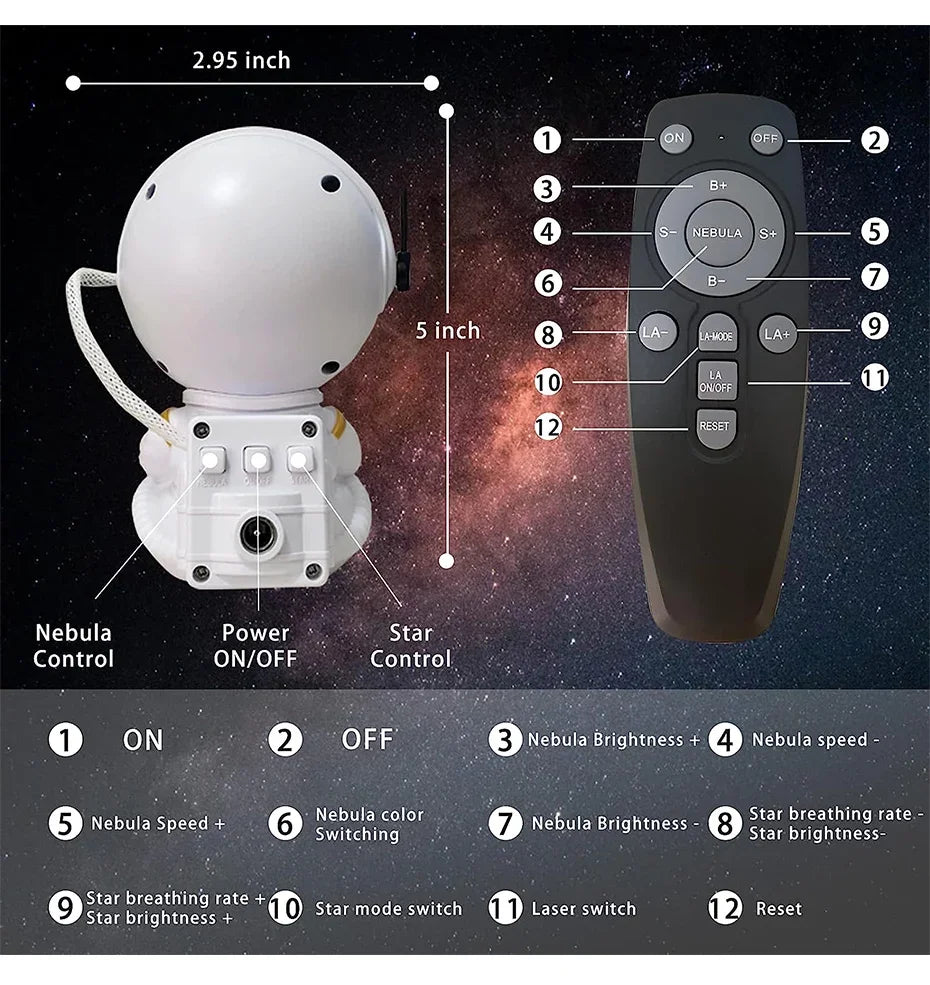 Star Projector Galaxy Night Light - Ongo24