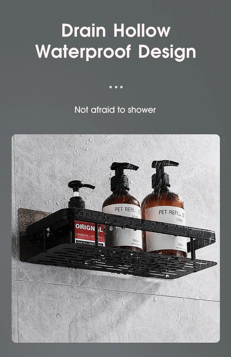 No Drill Wall Mount Bathroom Corner Shelf - Ongo24