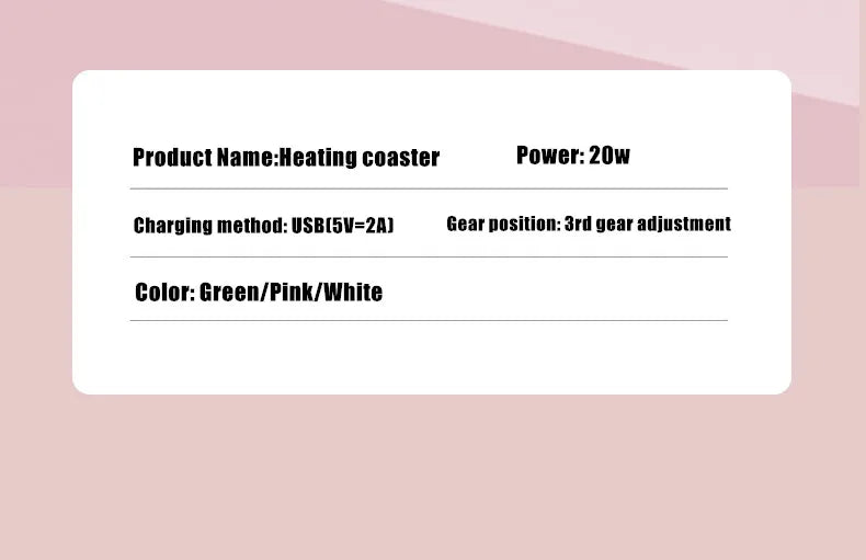 USB Thermostatic Heating Coaster - Ongo24
