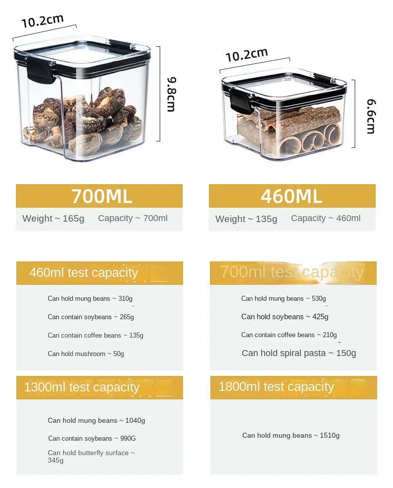 Sealed Kitchen Grain Storage Jars Set - Ongo24