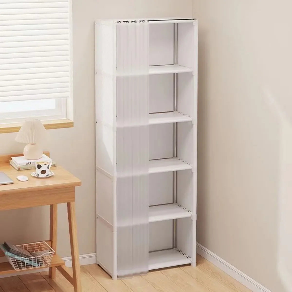 6/5 Layers Dustproof Wardrobe Storage Cabinet Bookshelf - Ongo24