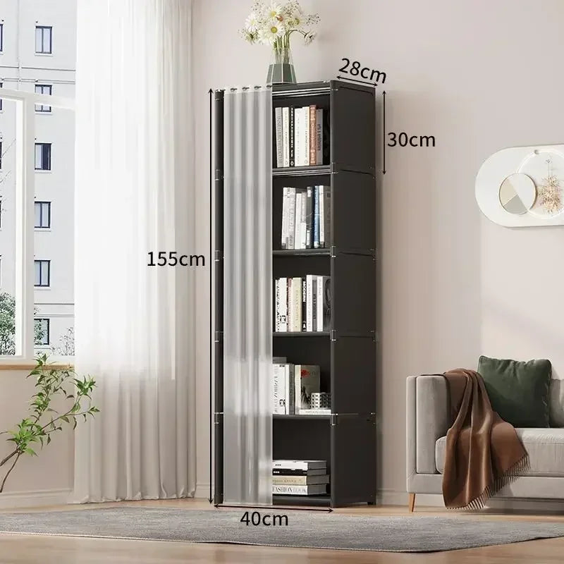 6/5 Layers Dustproof Wardrobe Storage Cabinet Bookshelf - Ongo24