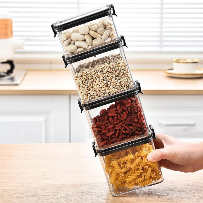 Sealed Kitchen Grain Storage Jars Set