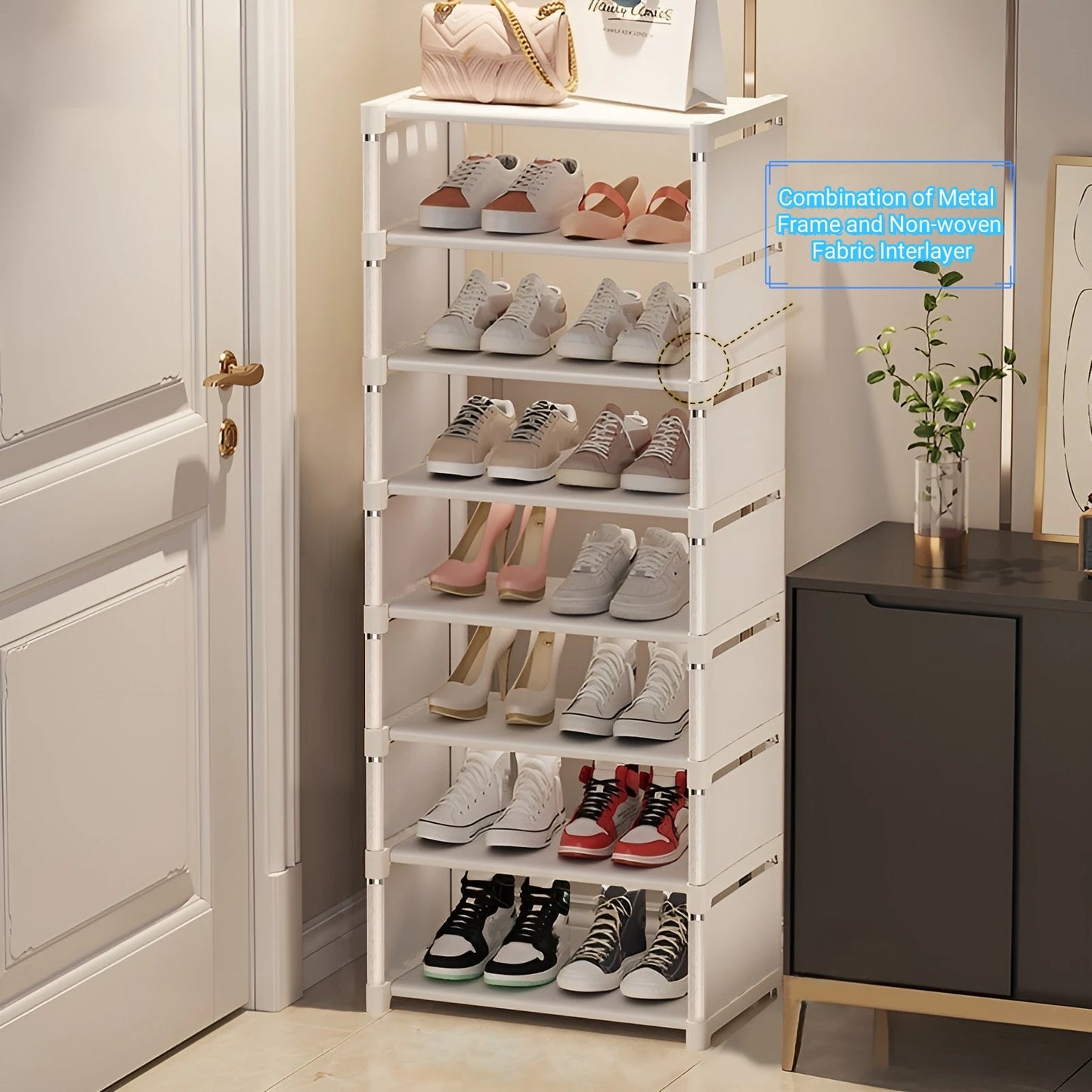 Space-Saving 6/8 Layers Shoe Rack