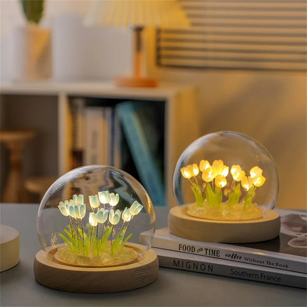 Handmade Artificial Tulip LED Night Light