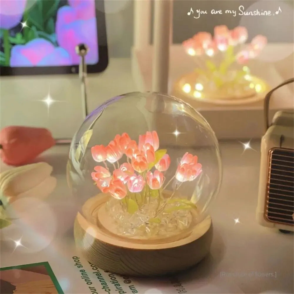 Handmade Artificial Tulip LED Night Light