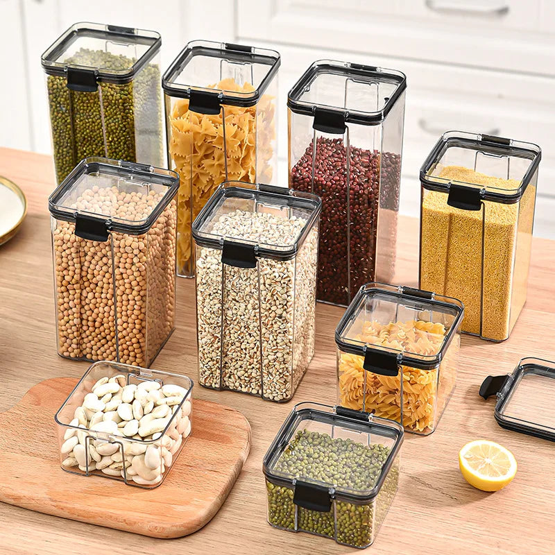 Sealed Kitchen Grain Storage Jars Set