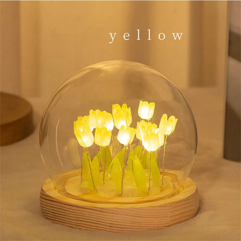 Handmade Artificial Tulip LED Night Light