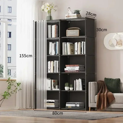 6/5 Layers Dustproof Wardrobe Storage Cabinet Bookshelf - Ongo24
