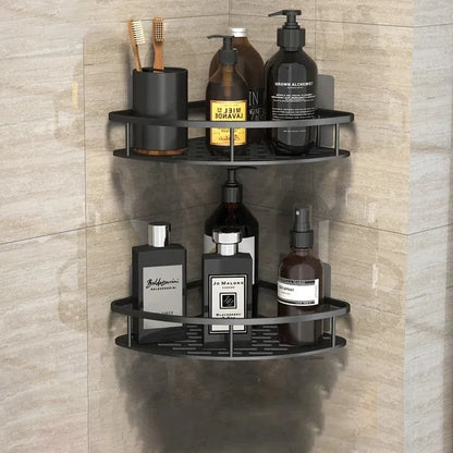 No Drill Wall Mount Bathroom Corner Shelf