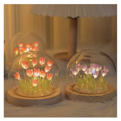 Handmade Artificial Tulip LED Night Light