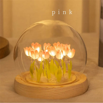 Handmade Artificial Tulip LED Night Light