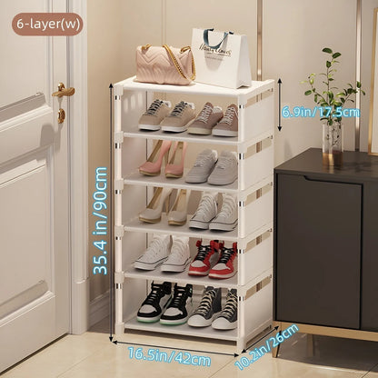 Space-Saving 6/8 Layers Shoe Rack