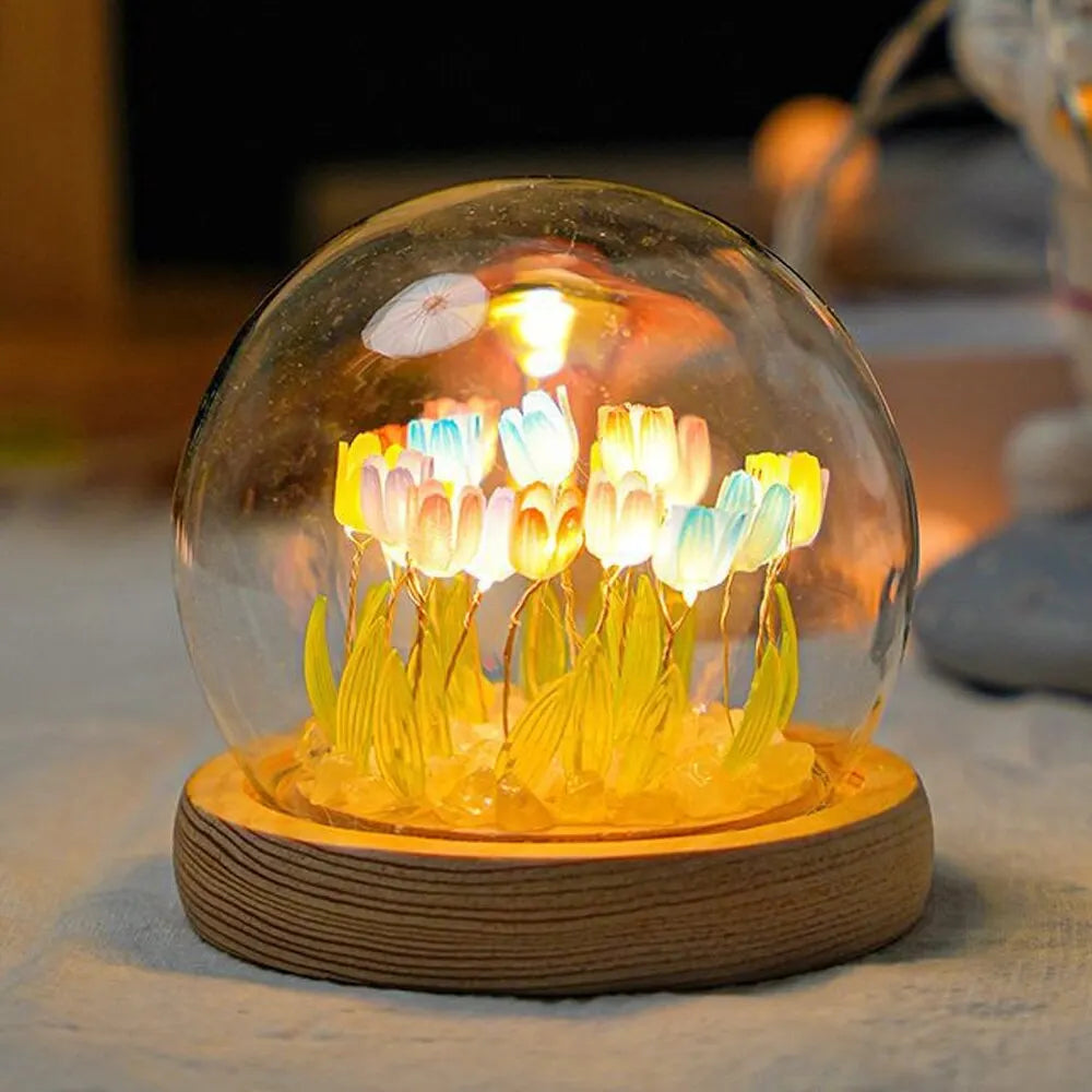 Handmade Artificial Tulip LED Night Light