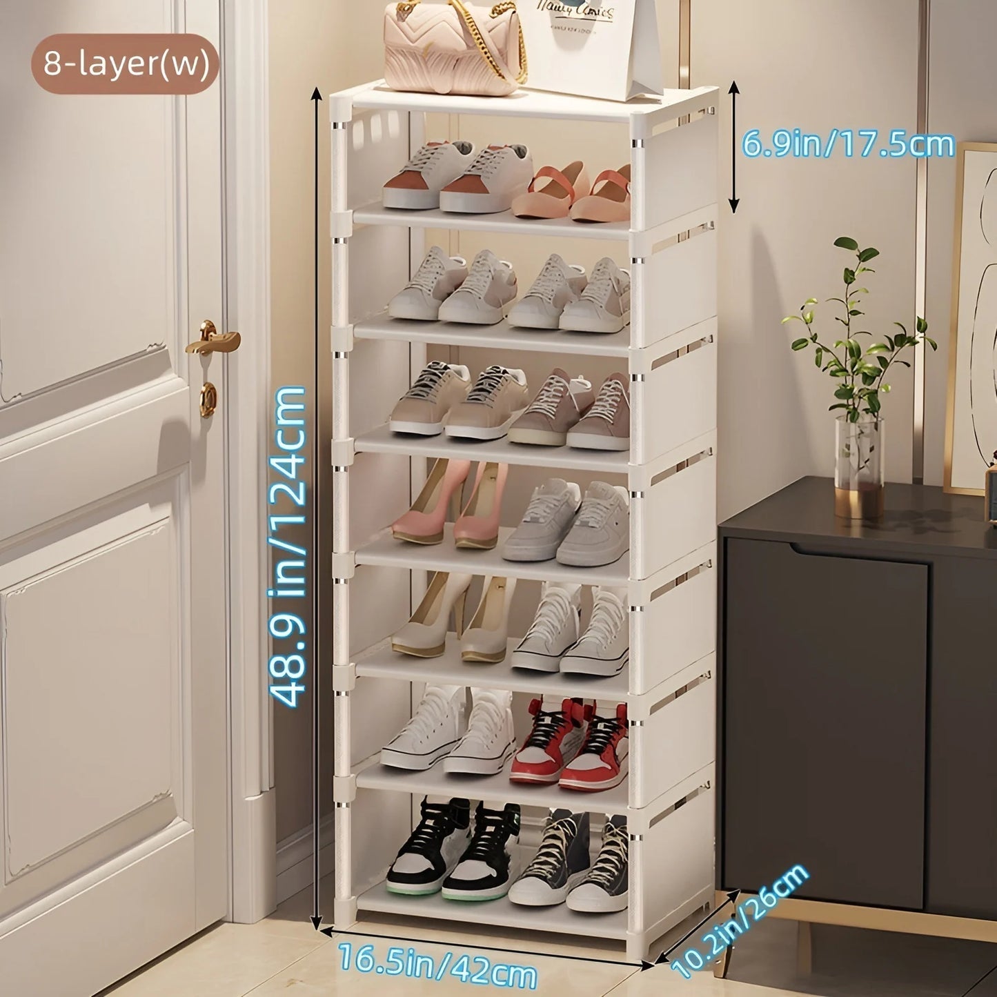 Space-Saving 6/8 Layers Shoe Rack