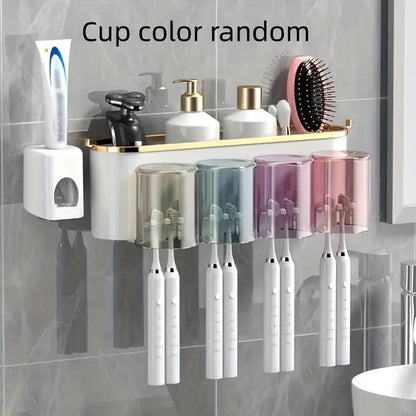 Wall Mounted Toothbrush Rack Set