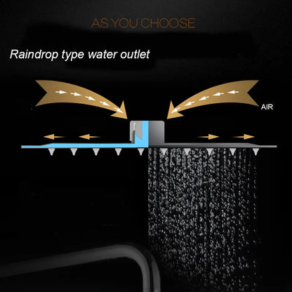Brass Shower Head 8/10/12inch Faucet Concealed In-wall Installation Shower System Rainfall Bathroom Faucets Hot&Cold Mixer Crane - Ongo24