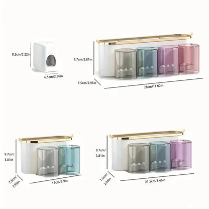 Wall Mounted Toothbrush Rack Set