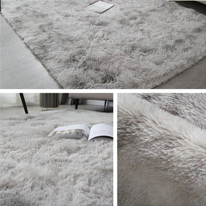 Gray Plush Carpet Soft Velvet Anti-Slip Rug