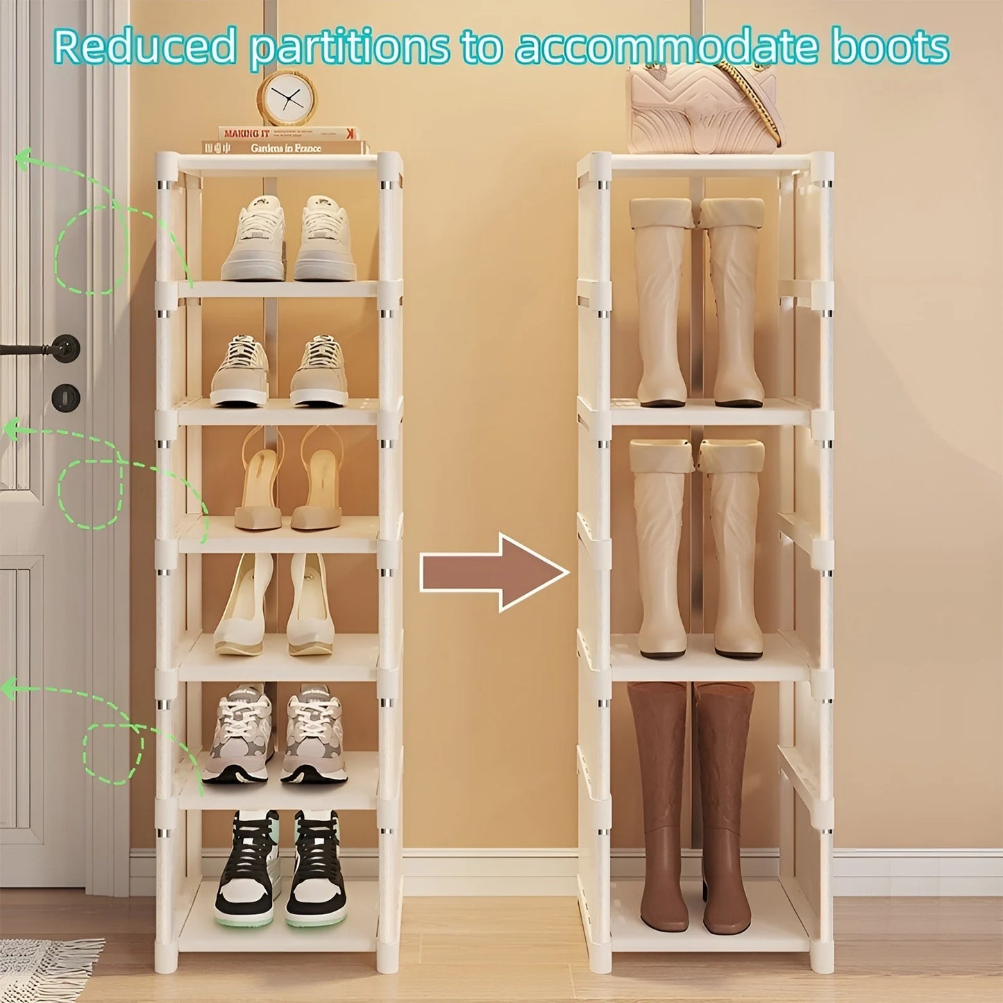 Space-Saving 6/8 Layers Shoe Rack