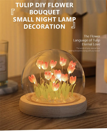 Handmade Artificial Tulip LED Night Light