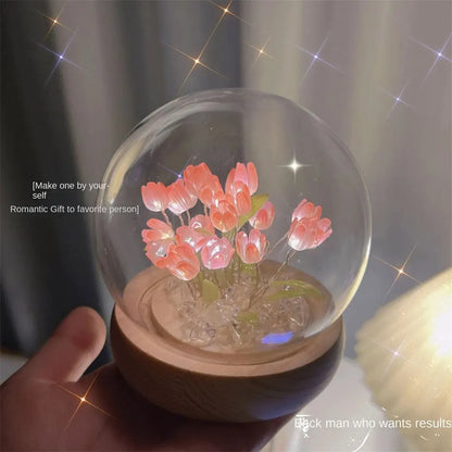 Handmade Artificial Tulip LED Night Light