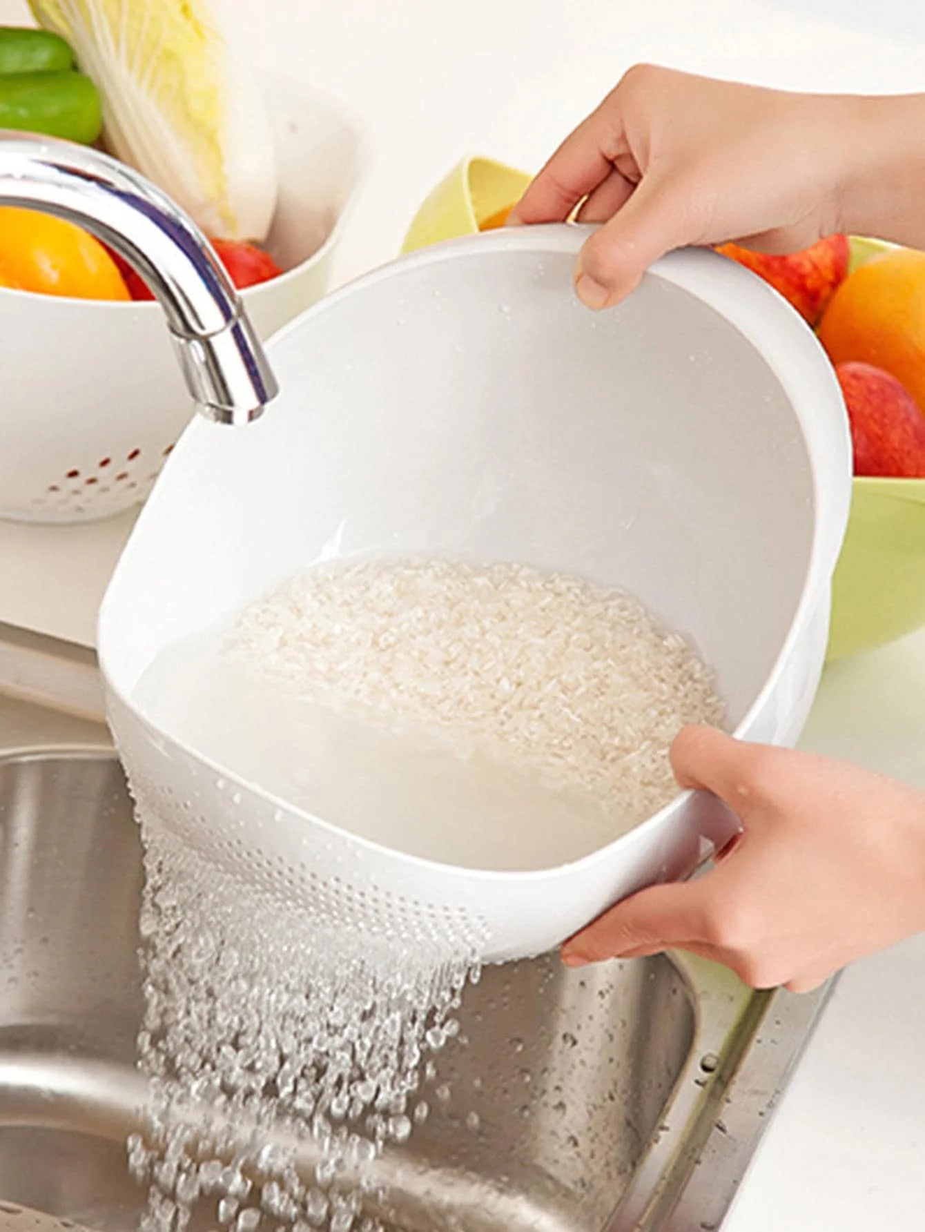 Colander Rice Bowl Drain Basket