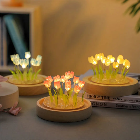 Handmade Artificial Tulip LED Night Light