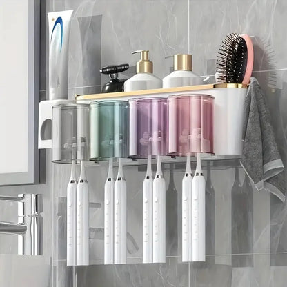 Wall Mounted Toothbrush Rack Set