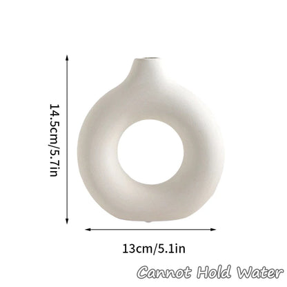 Imitation Ceramic White Vase