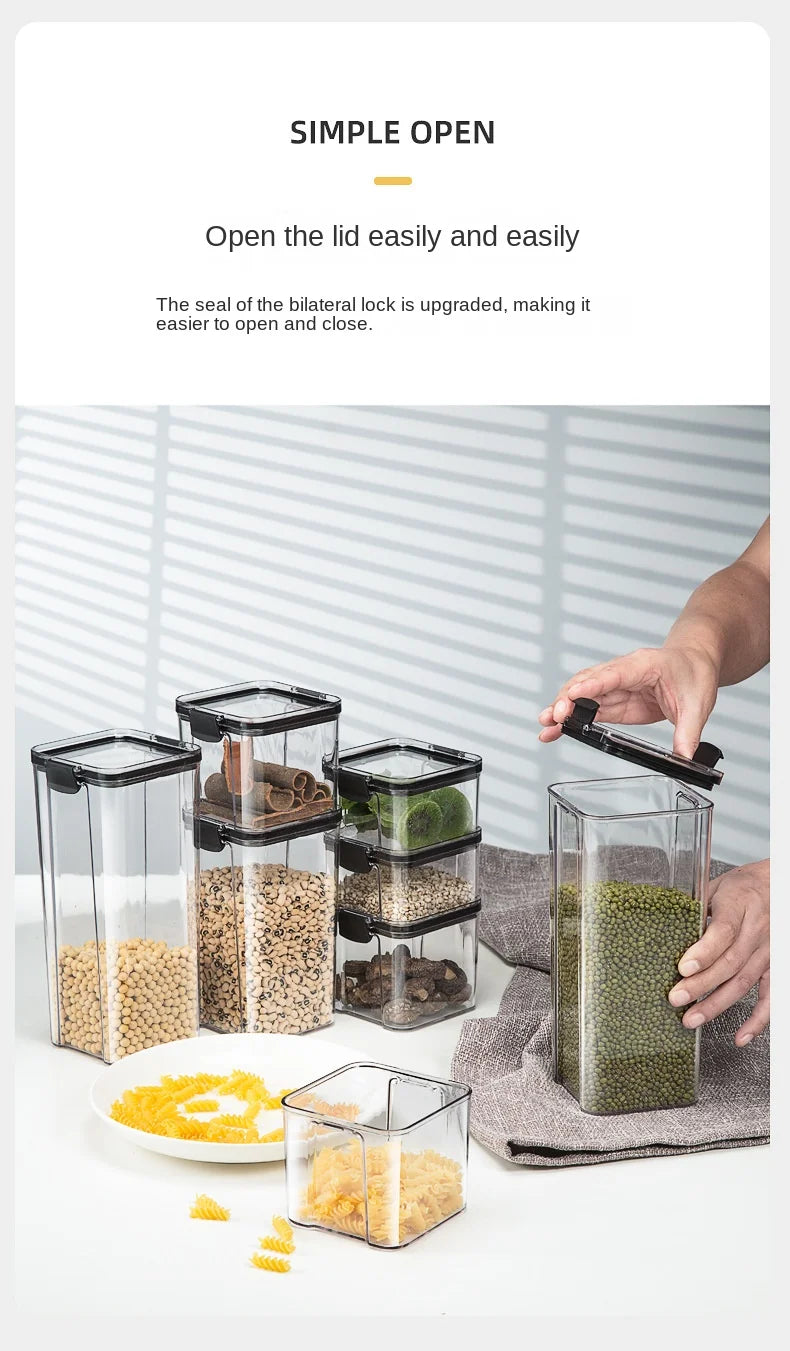 Sealed Kitchen Grain Storage Jars Set