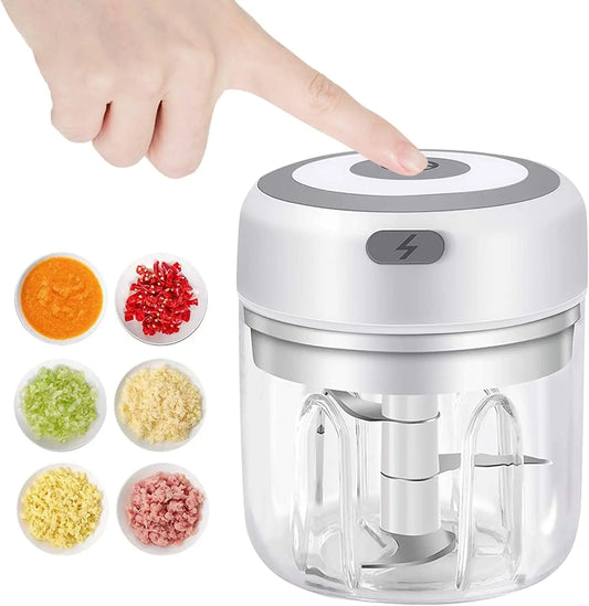 Electric Food Chopper Mini Garlic Masher