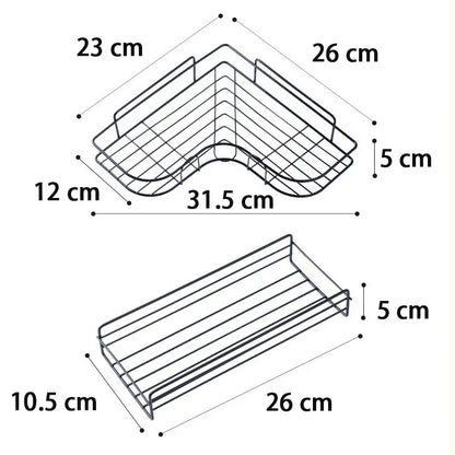 Floating Wall Shelf Metal Organizer Cart