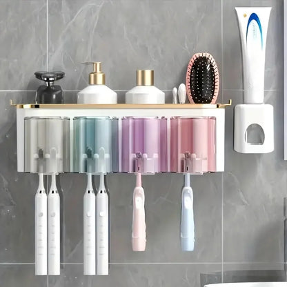 Wall Mounted Toothbrush Rack Set